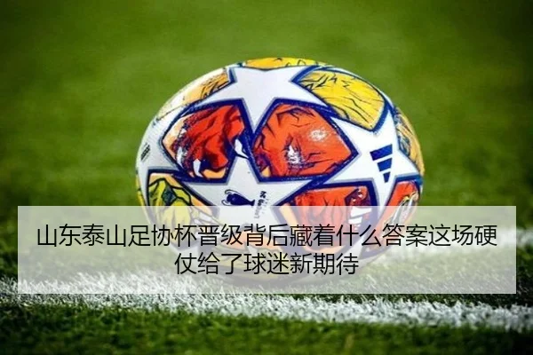 山东泰山足协杯晋级背后藏着什么答案这场硬仗给了球迷新期待 - pazhenren